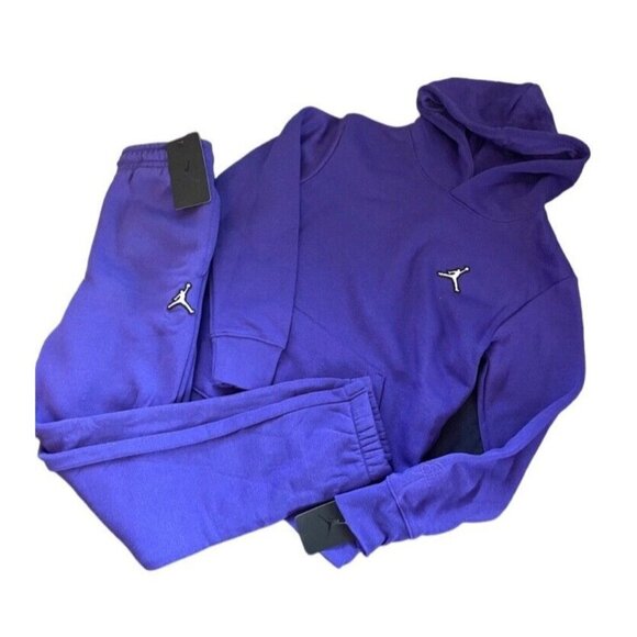NWT AIR JORDAN Brooklyn Tapered Fleece Sweatpants and Hoodie Set KIDS Sz M - Picture 1 of 16